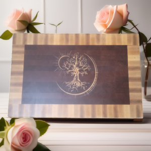The Tree Of Life End Grain Inlaid Butchers Block