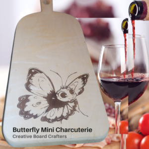The Elegant Butterfly Maple & Walnut Inlay Charcuterie Board